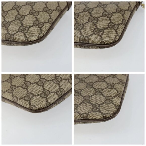 GUCCI GG Supreme Web Sherry Line Bag PVC Beige Gold 904 02 047 Auth 142439 - Picture 14 of 16